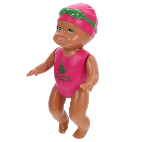 Toyvian Schwimmpuppe Schwimmende Babypuppe Uhrwerk-puppenspielzeug Für Schwimmbäder Schwimmspielzeug Für Uhrwerk Schwimmendes Badespielzeug Kinderspielzeug Colorful Stoff von Toyvian