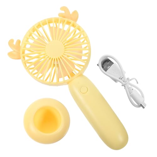 Toyvian Seifenblasenmaschine Kleiner USB - USB Fans kleine Kleiner fächer Mini Mini fächer Handventilator nützlicher Lüfter Abs Yellow von Toyvian