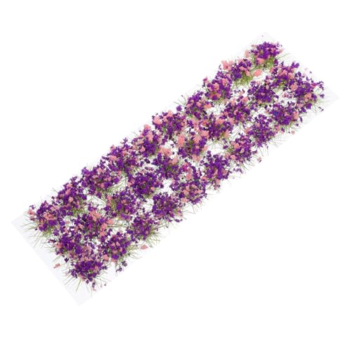 Toyvian Selbstklebende Realistische Blumenbüschel Farbenfrohe Mikro Landschaftsdekoration Wiederverwendbar Flexibel Zuschneidbar für Sandtisch und Modellbau Szenen von Toyvian
