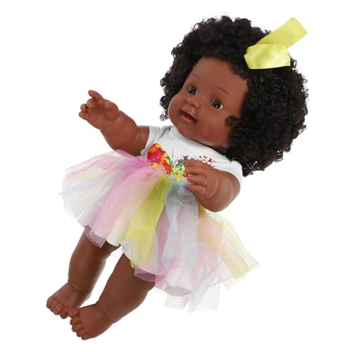 Toyvian Afrikanische Babypuppe Mit Kleid Realistische Neugeborenen-Puppe Aus Vinyl Abnehmbar Und Waschbar Für Spiel Und Spaß Geschenkidee Toyvian Afrikanische Babypuppe Mit Kleid Realistische Neugeborenen-Puppe Aus Vinyl Abnehmbar Und Waschbar Für Spiel Und Spaß Geschenkidee von Toyvian