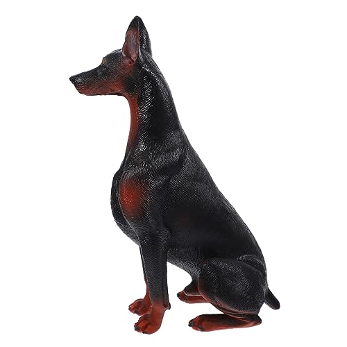 Toyvian Simulation Doberman Hund Figurine Realistisches Tiermodell aus Kunststoff für Dekoration und Lernspielzeug Sicher Langlebig und Leicht für Vielseitige Anwendungen von Toyvian