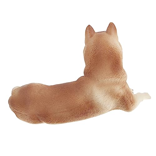 Toyvian Husky-Hund Realistisches Tiermodell Kunststoff-Simulation Hundefigur Dekoration Für Zuhause Und Klassenzimmer von Toyvian