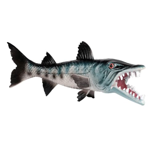Toyvian Simulation Wolf Fisch Modell Kunststoff Fischspielzeug Aquarium Dekoration Realistisches Tierfigur Lernspielzeug für Garten Wasserspiel Ornamente von Toyvian
