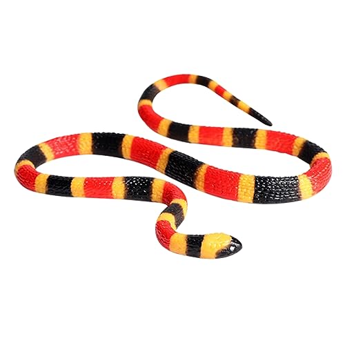 Toyvian Simulationsschlangenmodell Schlangenfigur Spielzeug Halloween-Spielzeug Schlangenspielzeug Tischplatten-schlangenornament Weiche Gummischlangen PVC Große Pythons Kind Schreibtisch von Toyvian