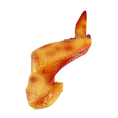 Toyvian Simulierte Hühnerflügel Künstlich Hahn Modell Hühnerfutter Tür Zubehör Für Hühnerställe Gefälschte Hühnerflügel Desktop -Ornamente Heimstütze PVC Orange von Toyvian