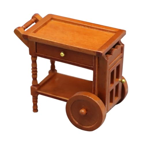 Toyvian Simuliertes Esszimmer Auto Zuhause Puppenhaus Kleiner Utility Cart Modell Winzige Haus Figur Miniaturen Getränk Puppenhaus Trolley Vintage Dekor für Puppen Puppenwagen Holz Braun Toyvian Simuliertes Esszimmer Auto Zuhause Puppenhaus Kleiner Utility Cart Modell Winzige Haus Figur Miniaturen Getränk Puppenhaus Trolley Vintage Dekor für Puppen Puppenwagen Holz Braun von Toyvian