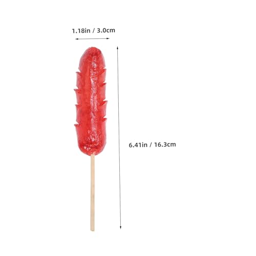 Toyvian Simuliertes Modell des Barbecue -Spießs Wurst-Ornament lebensechtes Kunstfleischmodell lebensechte Lebensmittelverzierung Küchenrequisite Party-Essen-Requisiten Grillspieß Bambus von Toyvian