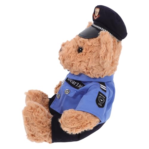Toyvian Sitzender Polizeibär Plüschtier Weiches Stofftier mit Süßer Uniform und Mütze für Teenager Vielseitig Dekoration oder Kissen Nutzbar Toyvian Sitzender Polizeibär Plüschtier Weiches Stofftier mit Süßer Uniform und Mütze für Teenager Vielseitig Dekoration oder Kissen Nutzbar von Toyvian