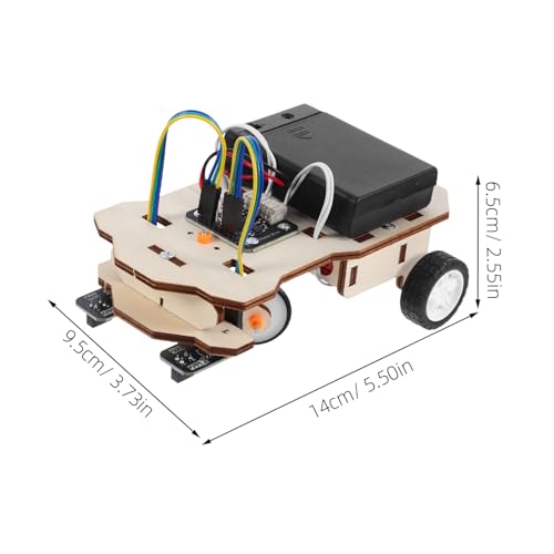 Toyvian Smart Stem Modellauto Bausatz für Intelligentes DIY Elektrofahrzeug mit Verfolgungsfunktion Robuste Materialien Fördert Logisches und Programmierfähigkeit für von Toyvian