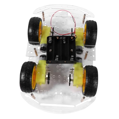 Toyvian Autos Autos Smart-car-Chassis Mit Vier Rädern Ferngesteuerte Autos Chassis-kit Plastik Intelligent Allradantrieb Kind Selbst von Toyvian