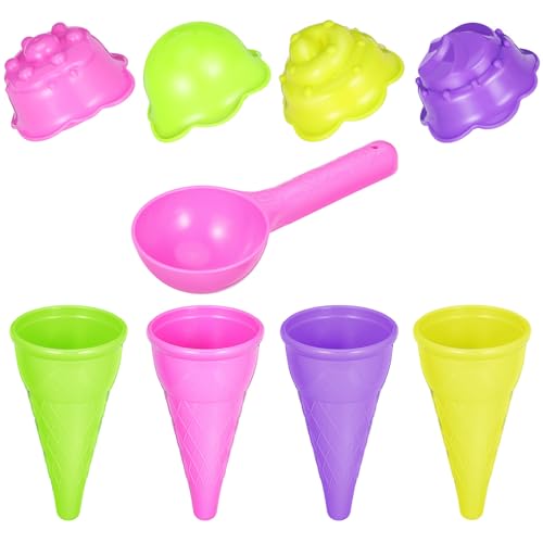 Toyvian Sommerspielzeug-Set Für Kinder Zum Sandschaufeln Am Strand Plastik-Eisbecher-Modell Für Draußen Für Den Sand Am Strand Am Meer (Zufällige Farbe) von Toyvian