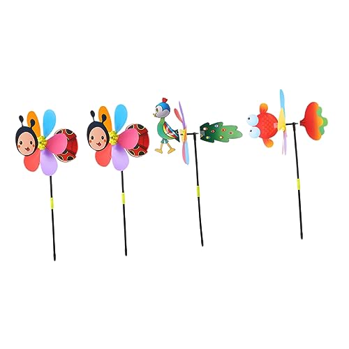 Toyvian Spielzeug Für Kinder 4 Stück Windmühle Holzstapel Kunststoff Für Kleinkinder Weihnachten von Toyvian