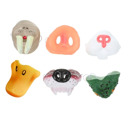 Toyvian Cosplay-nase 6 Stück Tiernasen Spielzeug Party-simulationsnase Verkleidungsnase Requisiten Für Halloween Realistische Nase Für Auftritte von Toyvian