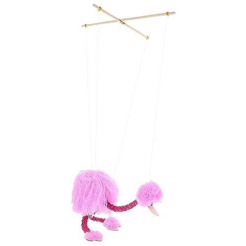 Toyvian Vogelfiguren Spielzeuge Puppen Kunsthandwerk Vogelpuppe mit Schnüren Zugschnurpuppe Flamingo-npuppe Plüsch n Flamingo-Spielzeug lustige n Leistungsrequisiten Tier Marionette von Toyvian