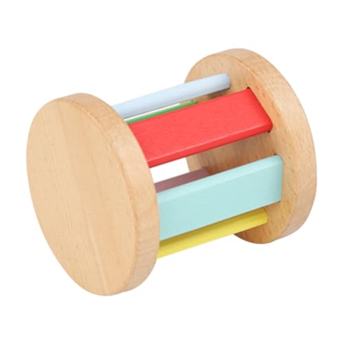 Toyvian Spielzeugroller sensorisch Babys Musical zappeln musikinstrumente babybrause interaktives Chaps Rasselrolleninstrument Kleinkind rassel Holz von Toyvian