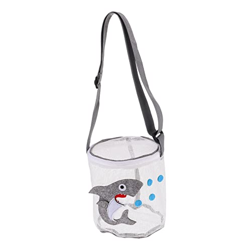 Toyvian Spielzeugtasche Für Schwimmtasche Für Muschel Süße Tasche Knuddelig Krabbe Gastgeschenke Für Sommer-strandpartys Sandspielzeug Taschen Strandtasche PVC Grey von Toyvian