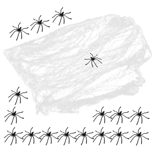 Toyvian Spinnennetz-Dekoration gefälschte Spinnennetze Halloween-Dekor im Innenbereich gruselige Plastikspinnen gefälschte Spinnen aus Plastik Kleine Spinnen Web-Dekoration Baumwolle Weiß Toyvian Spinnennetz-Dekoration gefälschte Spinnennetze Halloween-Dekor im Innenbereich gruselige Plastikspinnen gefälschte Spinnen aus Plastik Kleine Spinnen Web-Dekoration Baumwolle Weiß von Toyvian