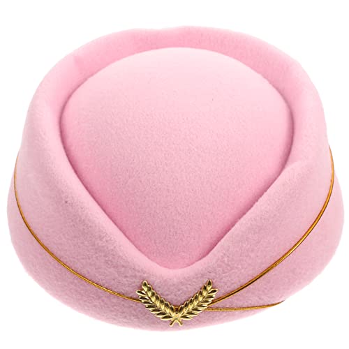 Toyvian Stewardess Hut Stewardess Kostüm Wolle Mütze Flugbegleiter Hut für Urlaubs Cosplay Party Hüte Damen Vintage Rosa Fliegermütze BüHnenauftritte Verschiedene KopfgrößEn Toyvian Stewardess Hut Stewardess Kostüm Wolle Mütze Flugbegleiter Hut für Urlaubs Cosplay Party Hüte Damen Vintage Rosa Fliegermütze BüHnenauftritte Verschiedene KopfgrößEn von Toyvian