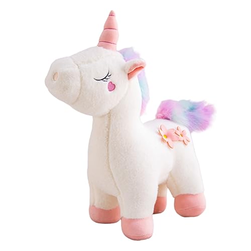 Toyvian Stofftier Plüschpuppe Einhorn Puppe Weiß Toyvian Stofftier Plüschpuppe Einhorn Puppe Weiß von Toyvian