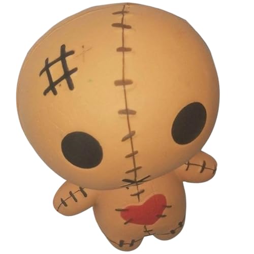 Toyvian Stressspielzeug Puppe aus PU Weiches Horror-Kuscheltier Anti-Stress Halloween Dekoration Handliches Squeeze Toy für Erwachsene und Braun von Toyvian