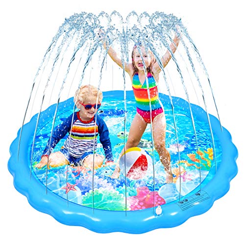 Toyvian Streuen Und Spielen Matte 170CM Aufblasbare Sprinkler Pad für Kinder Kinder Sprinkler für Sommer Outdoor Garten Strand von Toyvian