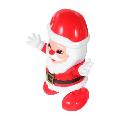 Toyvian Tanzendes Weihnachtsmann-Spielzeug: Niedliche elektrische Weihnachtsmann-Puppe für Partydekorationen – Festliches Spielzeug für Kinder, batteriebetrieben von Toyvian