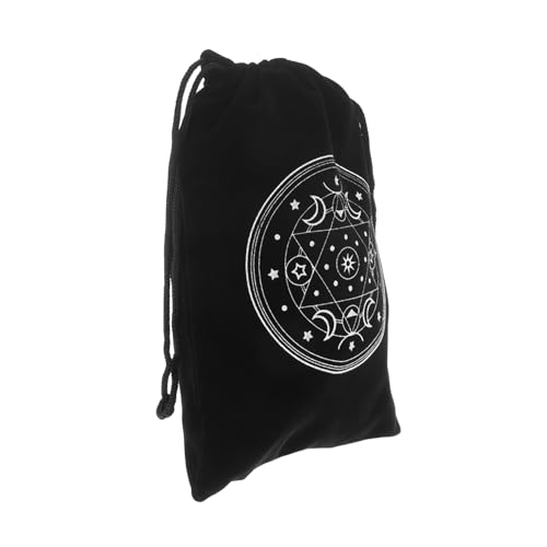 Toyvian Tarot-Aufbewahrungstasche Aufbewahrungstasche Für Schmuck Tasche Für Kleine Gegenstände Favorisieren Handhaben Tasche Mit Tarotkarte Stofftasche Für Tarotkarten Stand Black Flanell von Toyvian