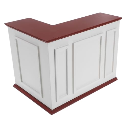 Toyvian Taschenstange Mini -hausmöbel Miniatur -bar -Tisch Miniatur-puppenhaus-dekor Miniaturschrank Figur Miniaturmöbel Für Dollhouse Mini-bartheke Hellbraun Holz von Toyvian