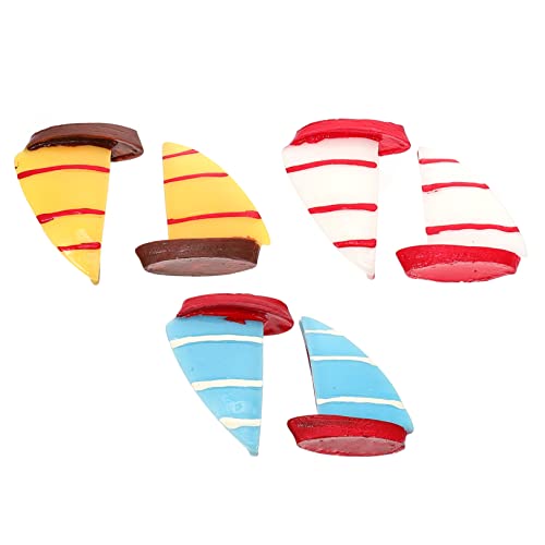 Toyvian Teiliges Mini Segelboot Modellset aus Harz Farbige Deko mit Stabilem Sockel für DIY Landschaften Aquarium Garten und Foto Requisiten Kleine Tischdekoration von Toyvian