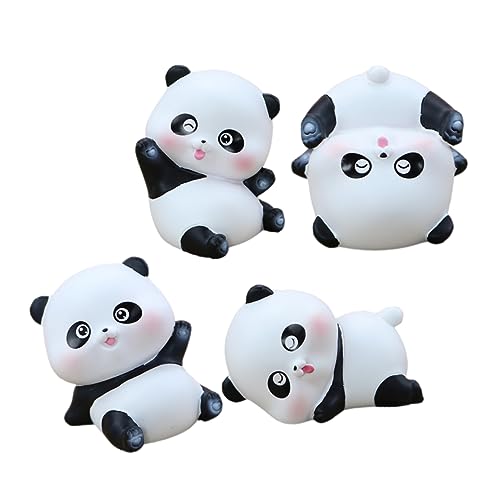 Toyvian Teiliges Panda Cake Decor Niedliche Kuchenaufsätze Vielseitige Kindergeburtstagsdekoration Süße Panda Figuren für Kuchen Auto und Schreibtisch von Toyvian