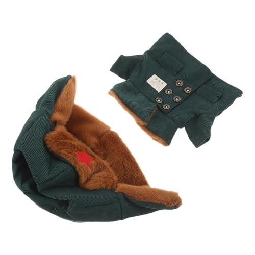 Toyvian Teiliges Puppen Armee Kostüm Warme Winteruniform mit Mütze Kuschelige Polyesterjacke für Plüschtiere Kreative Verkleidung Toyvian Teiliges Puppen Armee Kostüm Warme Winteruniform mit Mütze Kuschelige Polyesterjacke für Plüschtiere Kreative Verkleidung von Toyvian