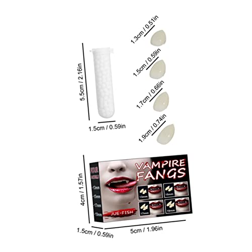 Toyvian Teiliges Vampirzähne Halloween Cosplay Fake Teeth für Erwachsene Wiederverwendbare Halloween Party Dekoration und Kostüm Zubehör aus Sicherem Resin von Toyvian