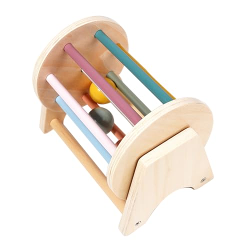 Toyvian Textiles Trommelspielzeug Werkzeug Babyentwicklungsspielzeug Textiltrommel-Lernspielzeug für die frühe Entwicklung Frühes Bildungsspielzeug Montessori Musikspielzeug Holz von Toyvian