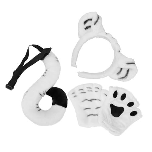 Toyvian Tiger Kostüm mit Tigerohren Haarreif Tigerpfoten Handschuhen und Tiger Requisiten für Dschungel Tierkostüm und Party Cosplay von Toyvian