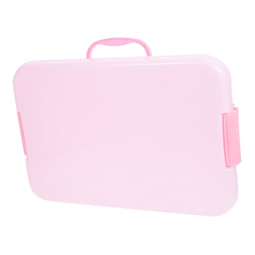 Toyvian Tragbare Sandkiste Sandkastenbagger Sensorischer Mülleimer Korb Spielplatz Sandkästen Kleine Spielsachen Sandspielzeug Kleiner Sandkasten Mit Deckel Strand Sand Rosa Abs von Toyvian