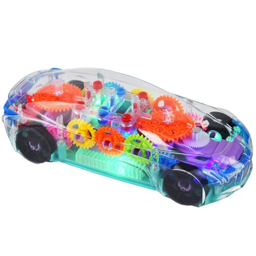 Toyvian Transparent Getriebe Auto Rennwagen Automobil Musik Elektroauto Für Für Auto Elektroauto Autos Für Auto Automodell Abs von Toyvian