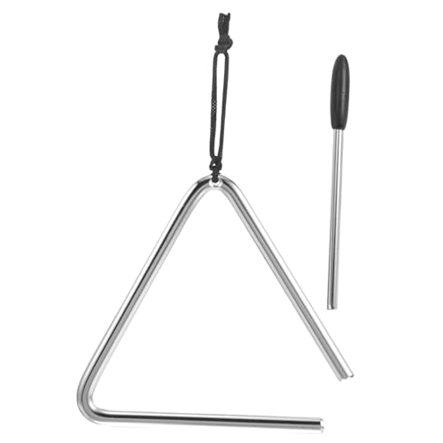 Toyvian Triangle Musikinstrument mit Schlägel Langlebiges Percussion Instrument für Pädagogisches Rhythmusspielzeug für Grundschule und Musikunterricht von Toyvian