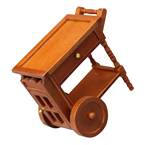 Toyvian Miniatur Puppenhaus Möbelwagen Aus Vintage Esswagen Für Miniaturhäuser Küchenzubehör Dekoration Für Fotorequisiten Und Rollenspiele von Toyvian