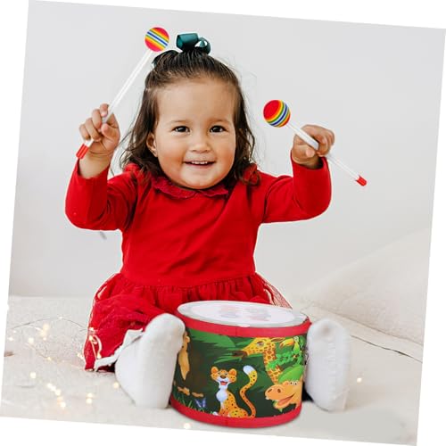 Toyvian Trommel mit Trommelstöcken Lustiges Musikinstrument für Kleinkinder Doppelseitiges Cartoon Design Tragbar mit Riemen Pädagogisches Geschenk für Jungen und Mädchen Toyvian Trommel mit Trommelstöcken Lustiges Musikinstrument für Kleinkinder Doppelseitiges Cartoon Design Tragbar mit Riemen Pädagogisches Geschenk für Jungen und Mädchen von Toyvian