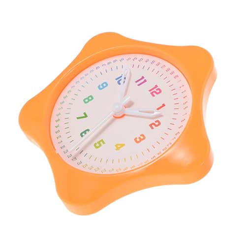 Toyvian Uhrenmodell für Lehre erzählen klein spielzeuguhr Uhr zum Lernen Displayuhrmodell Prop Uhr lesen Frühe Lernspielzeug Zeit Lernspielzeug Lehrmittel Plastik Orange von Toyvian