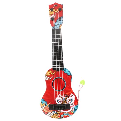 Toyvian Ukulele Für Kleinkinder Musikinstrumente Kinderspielzeug Früherziehung Ukulele Kindergitarre Kinderinstrument Kindergitarrenmodell Kindergitarre Rot Kunststoff von Toyvian