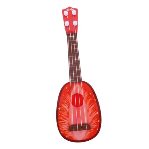 Toyvian Ukulele Ukulele Musikinstrument Gitarrenspielzeug Für Kleine Ukulele Ukulele- Für Ukulele-Instrument Ukulele- Plastik Rot von Toyvian