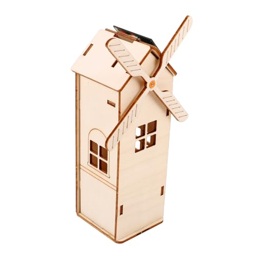 Toyvian Unfertiges Solar Windmühlen Bastelset aus Holz zum Bemalen Kinderfreundliches DIY Experimentierkasten für Pädagogisches Wissenschaftsspielzeug und Dekoration von Toyvian
