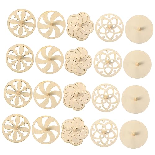 Toyvian Unvollendete Holzoberteile Zum Ausmalen Kreatives Gyroskop Für DIY Bastelmaterial Für Kleine Künstler Zufällige Farben Ideales Für Bastelprojekte von Toyvian