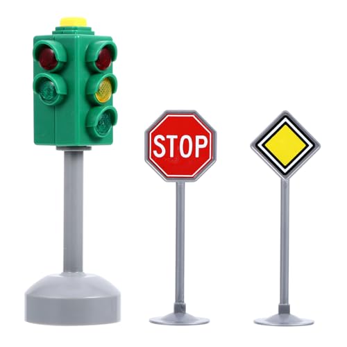Toyvian Verkehrsampel Bunte Plastikampel mit Realistischer Simulation Pädagogisches Verkehrssicherheitsmodell für Jungen und Mädchen Fördert und Kreativität von Toyvian