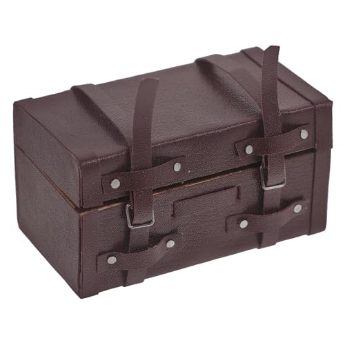 Toyvian Vintage Miniatur-Koffer, Kunstleder-Box, Puppenhaus-mini-Box, Retro-dekorativer Kleiner Koffer von Toyvian