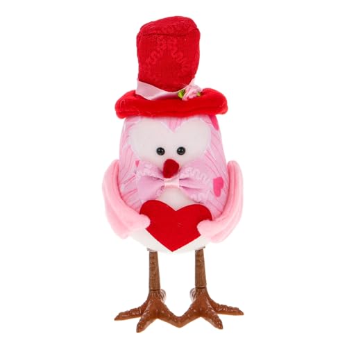 Toyvian Vogelschmuck Vogel deko für Valentinstag Kleine Dekofigur Tierische Tischdekoration Kleine Valentinstagsdekoration Vogel-Geburtstagsparty-Dekorationen Polyester von Toyvian