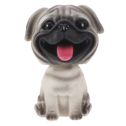 Toyvian Wackelkopf Hund Deko Figur Resin Lustige Schüttelkopf Hund Kuchenornament Niedliche Bulldogge Wohnraumdeko Geschenk für Freunde und Familie Vielseitig Einsetzbar von Toyvian