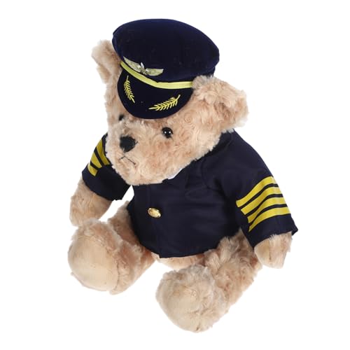 Toyvian Weicher Plüschbär Captain Uniform Entzückendes Großes Gefülltes Tierkissen für Kreative Dekoration und Partygunst für Kinderzimmer und Festliche Anlässe Toyvian Weicher Plüschbär Captain Uniform Entzückendes Großes Gefülltes Tierkissen für Kreative Dekoration und Partygunst für Kinderzimmer und Festliche Anlässe von Toyvian