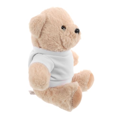 Toyvian Weicher Plüschbär mit Weißem DIY T Shirt Kuscheliges Stofftier für Jungen Personalisierbares für Geburtstage Shower Feiertage und Sammler von Toyvian